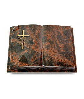 Livre Auris/Indisch-Black Kreuz/Rosen (Bronze)