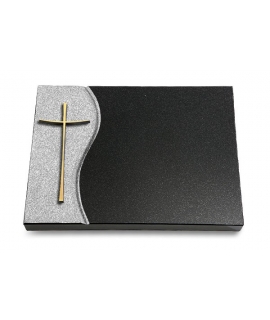 Grabtafel Aruba Wave Kreuz 2 (Bronze)