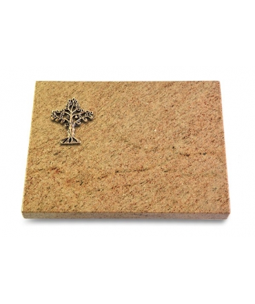 Grabtafel Indisch Black Pure Baum 2 (Bronze)