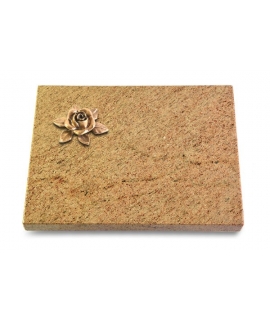 Grabtafel Indisch Black Pure Rose 4 (Bronze)