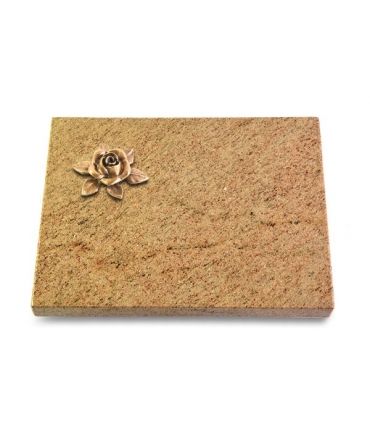 Grabtafel Indisch Black Pure Rose 4 (Bronze)