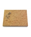 Grabtafel Indisch Black Pure Rose 6 (Bronze)