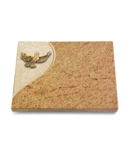 Grabtafel Indisch Black Folio Taube (Bronze)