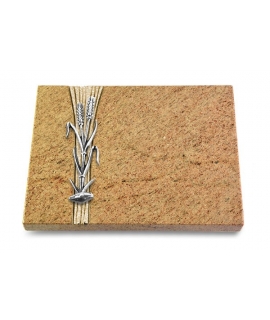 Grabtafel Indisch Black Strikt Ähren 2 (Alu)