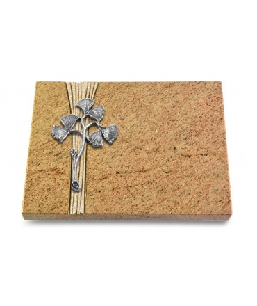 Grabtafel Indisch Black Strikt Gingozweig 1 (Alu)