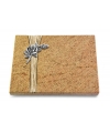 Grabtafel Indisch Black Strikt Rose 1 (Alu)