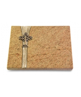 Grabtafel Indisch Black Strikt Baum 2 (Bronze)