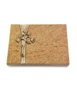 Grabtafel Indisch Black Strikt Gingozweig 1 (Bronze)