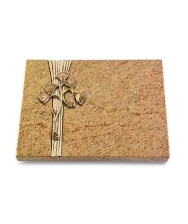 Grabtafel Indisch Black Strikt Gingozweig 1 (Bronze)