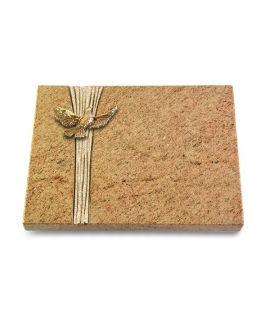 Grabtafel Indisch Black Strikt Taube (Bronze)