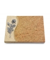 Grabtafel Indisch Black Wave Rose 13 (Alu)