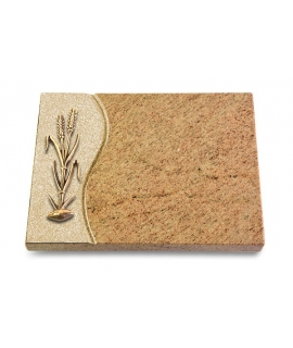 Grabtafel Indisch Black Wave Ähren 2 (Bronze)