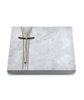 Grabtafel Kashmir Strikt Kreuz 2 (Bronze)