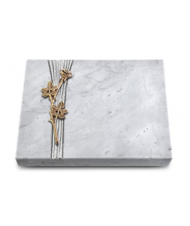 Grabtafel Kashmir Strikt Rose 9 (Bronze)