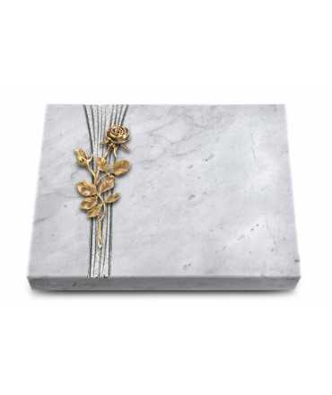 Grabtafel Kashmir Strikt Rose 13 (Bronze)