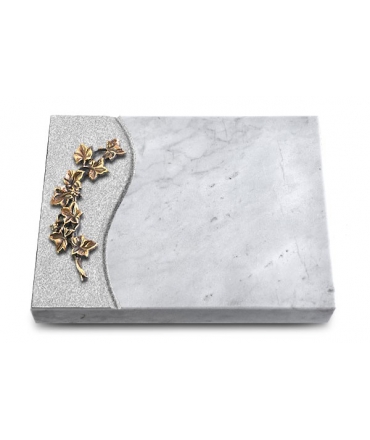 Grabtafel Kashmir Wave Efeu (Bronze)