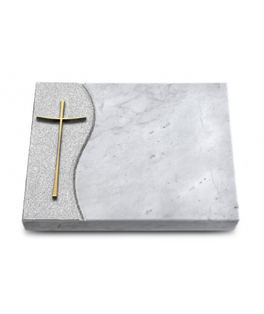 Grabtafel Kashmir Wave Kreuz 2 (Bronze)