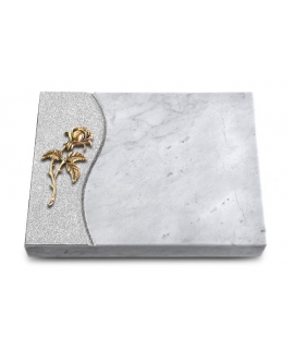 Grabtafel Kashmir Wave Rose 2 (Bronze)