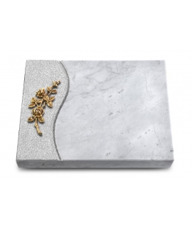 Grabtafel Kashmir Wave Rose 5 (Bronze)