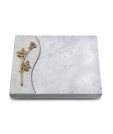 Grabtafel Kashmir Wave Rose 9 (Bronze)