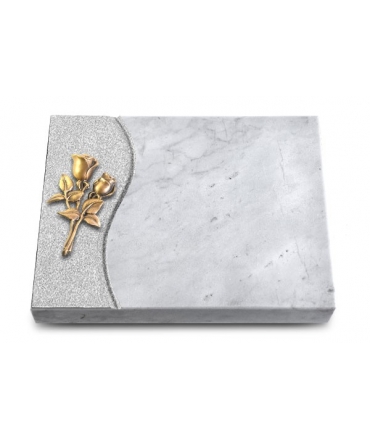 Grabtafel Kashmir Wave Rose 11 (Bronze)