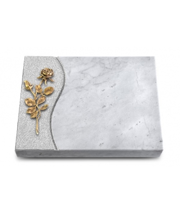 Grabtafel Kashmir Wave Rose 13 (Bronze)