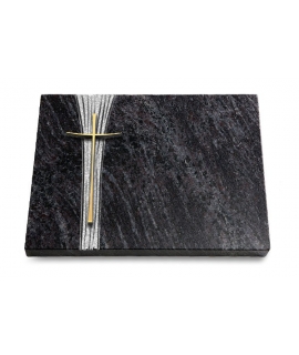 Grabtafel Kashmir Strikt Kreuz 2 (Bronze)