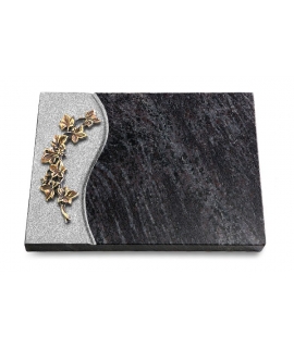 Grabtafel Kashmir Wave Efeu (Bronze)