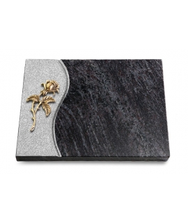 Grabtafel Kashmir Wave Rose 2 (Bronze)