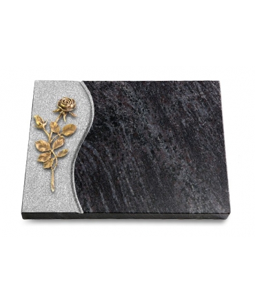 Grabtafel Kashmir Wave Rose 13 (Bronze)