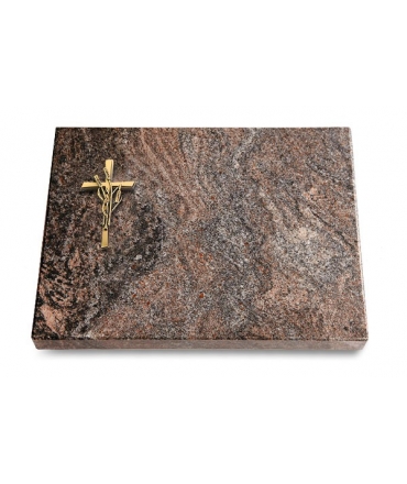 Grabtafel Orion Pure Kreuz/Ähren (Bronze)