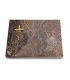 Grabtafel Orion Pure Kreuz/Rose (Bronze)