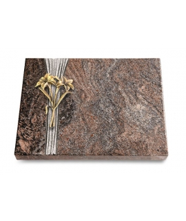 Grabtafel Orion Strikt Lilie (Bronze)