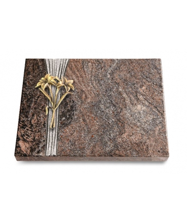 Grabtafel Orion Strikt Lilie (Bronze)