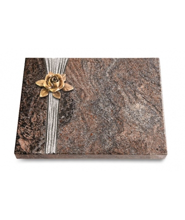 Grabtafel Orion Strikt Rose 4 (Bronze)