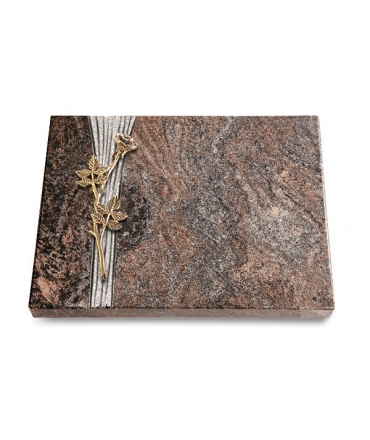 Grabtafel Orion Strikt Rose 9 (Bronze)