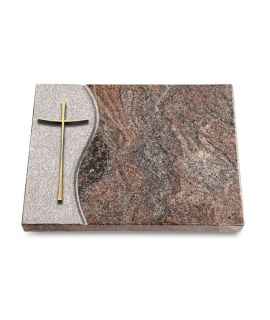 Grabtafel Orion Wave Kreuz 2 (Bronze)