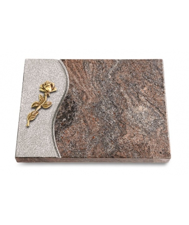 Grabtafel Orion Wave Rose 7 (Bronze)