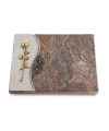 Grabtafel Orion Wave Rose 12 (Bronze)