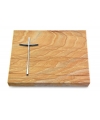 Grabtafel Omega Marmor Pure Kreuz 2 (Alu)