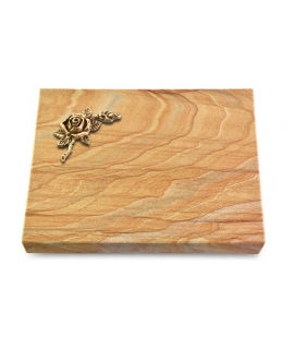 Grabtafel Omega Marmor Pure Rose 1 (Bronze)