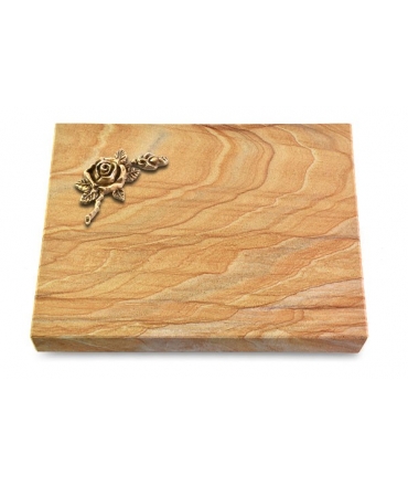 Grabtafel Omega Marmor Pure Rose 1 (Bronze)