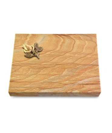 Grabtafel Omega Marmor Pure Rose 3 (Bronze)