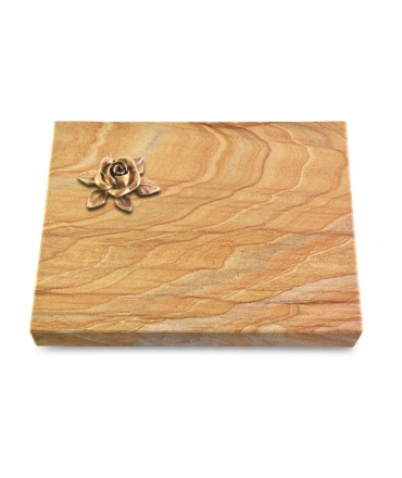 Grabtafel Omega Marmor Pure Rose 4 (Bronze)