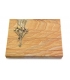 Grabtafel Omega Marmor Delta Lilie (Bronze)