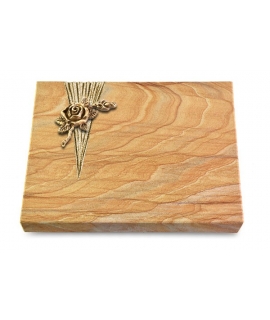 Grabtafel Omega Marmor Delta Rose 1 (Bronze)