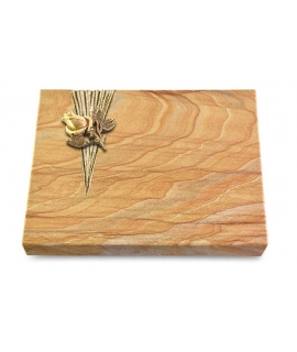 Grabtafel Omega Marmor Delta Rose 3 (Bronze)