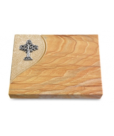 Grabtafel Omega Marmor Folio Baum 2 (Alu)