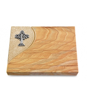 Grabtafel Omega Marmor Folio Baum 2 (Alu)