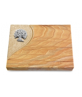 Grabtafel Omega Marmor Folio Baum 3 (Alu)